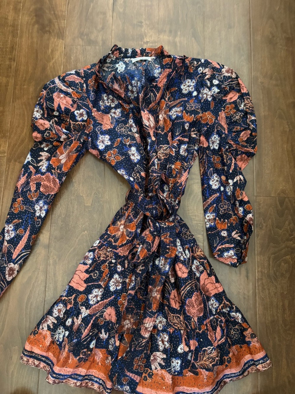 Like new Ulla Johnson Midnight Floral Naima Mini Dress Size US 2 - Picture 2 of 4